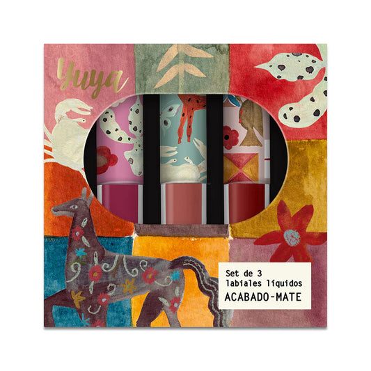 Set de 3 Labiales Líquidos Mate Yuya (Bahía, Magnolia, Aura)