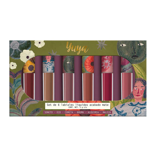 Set de 6 Labiales Líquidos Mate Yuya 2