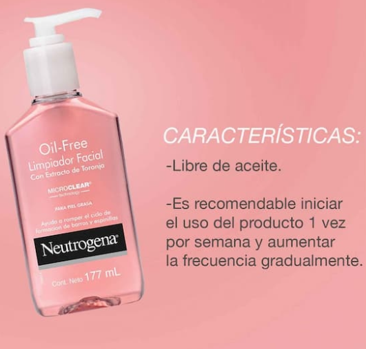 Gel Limpiador Facial Neutrogena Oil free Toronja Ácido Salicílico 177ml
