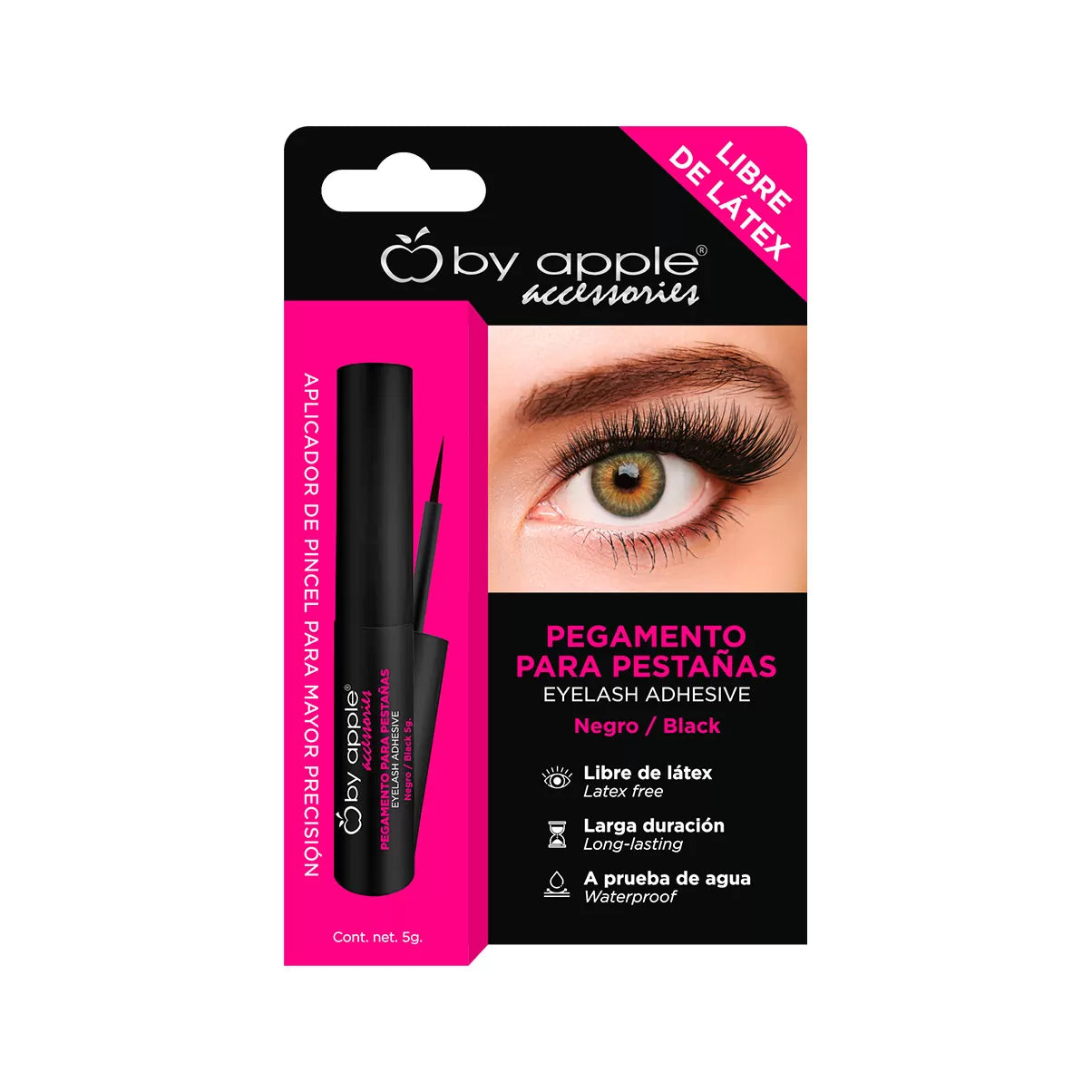 Pegamento para Pestañas Negro Libre de Latex By Apple