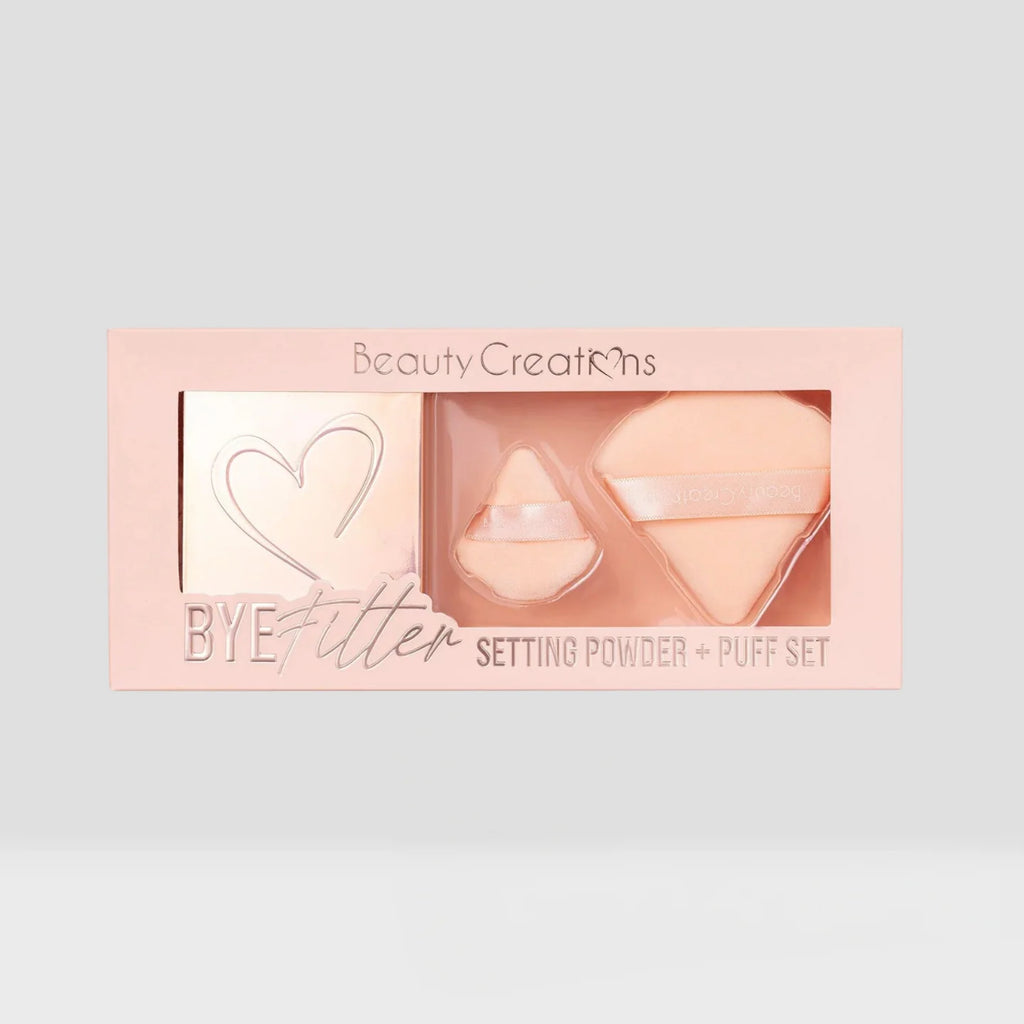 Bye Filter - Set De Setting Powder Con Puff Beauty Creations