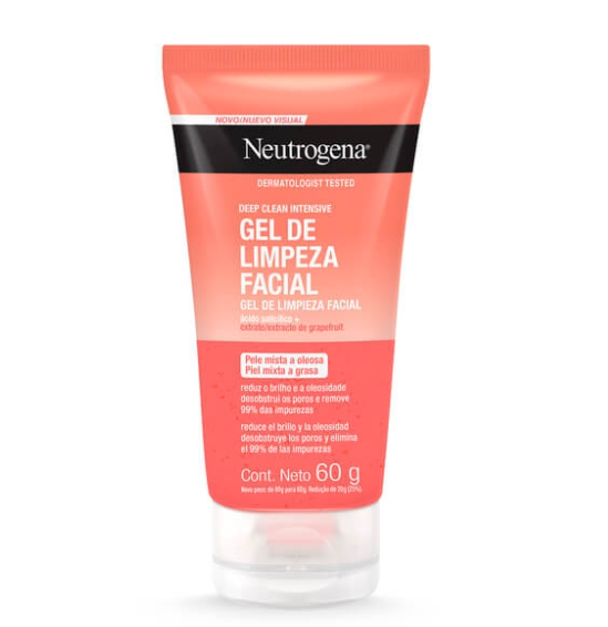 Gel Limpiador Facial Neutrogena Deep Clean Intensive Ácido Salicílico 60g