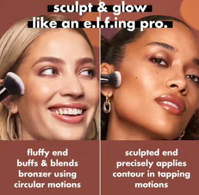 Liquid Bronzer & Contour Duo Brush Elf