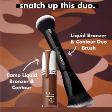 Liquid Bronzer & Contour Duo Brush Elf
