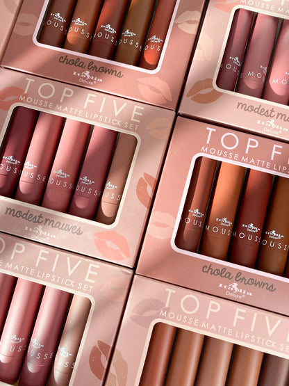 Mousse Matte Lipstick Top Five Sets Italia Deluxe