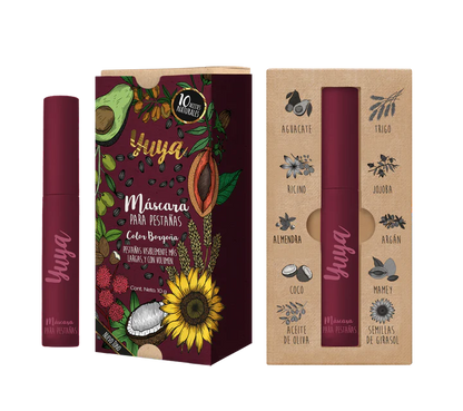 Máscara de Pestañas 10 Aceites Naturales (Color Borgoña) Yuya