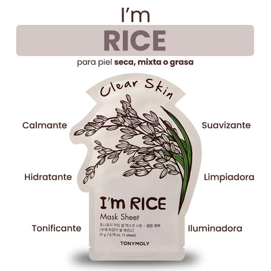 Mascarilla Facial Clear Skin- I´m Rice Tony Moly