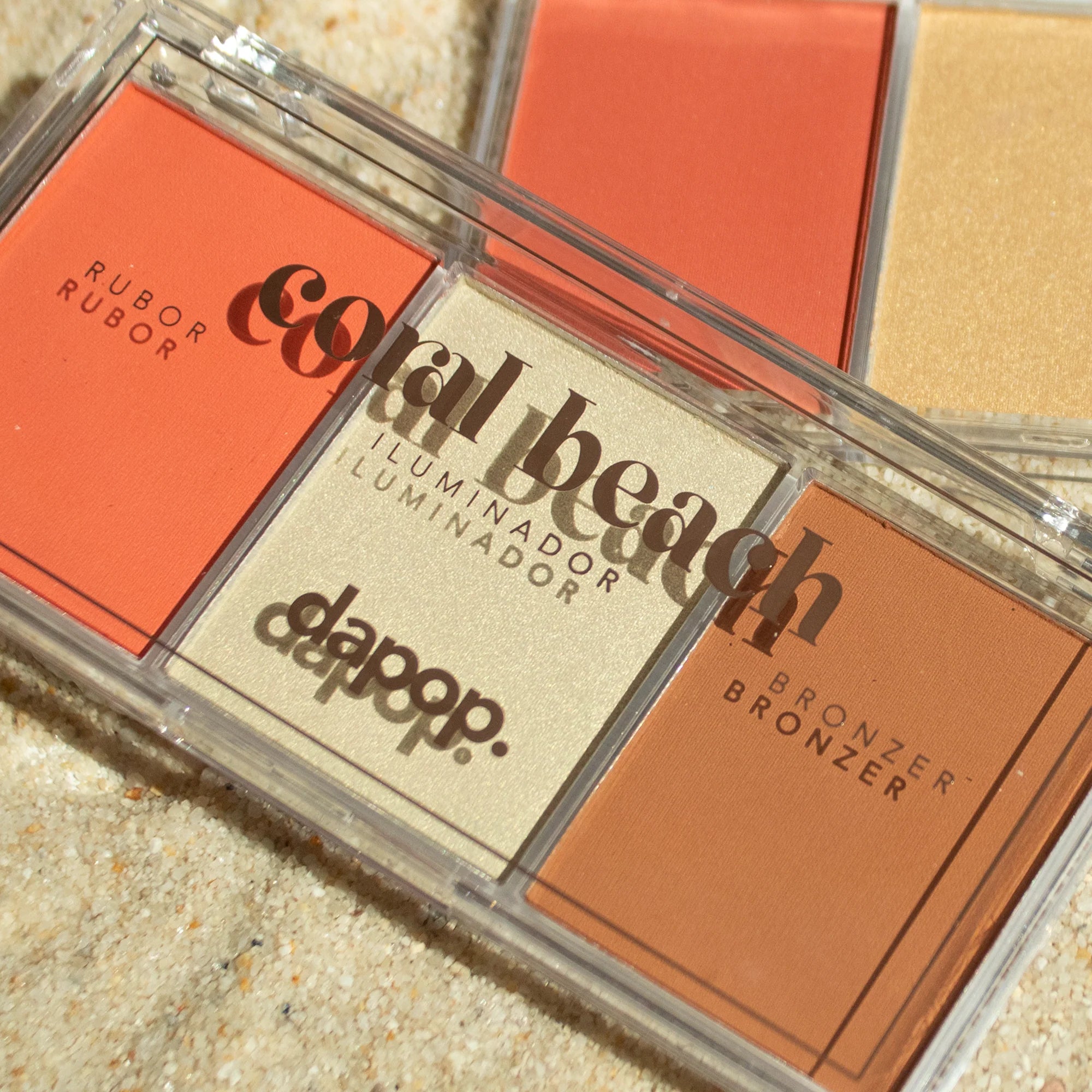 Kit: Iluminador / Rubor / Bronzer Coral Beach Dapop
