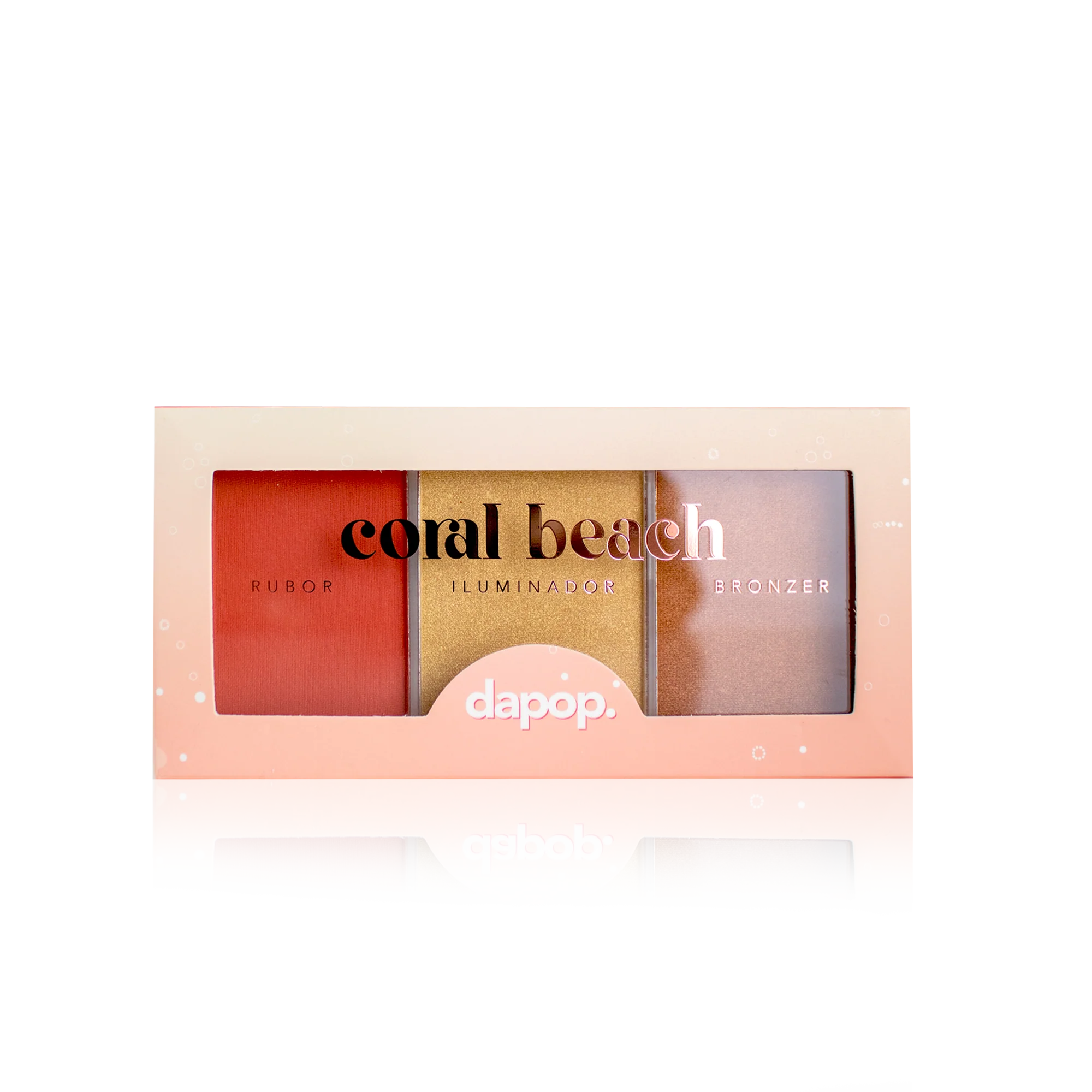 Kit: Iluminador / Rubor / Bronzer Coral Beach Dapop