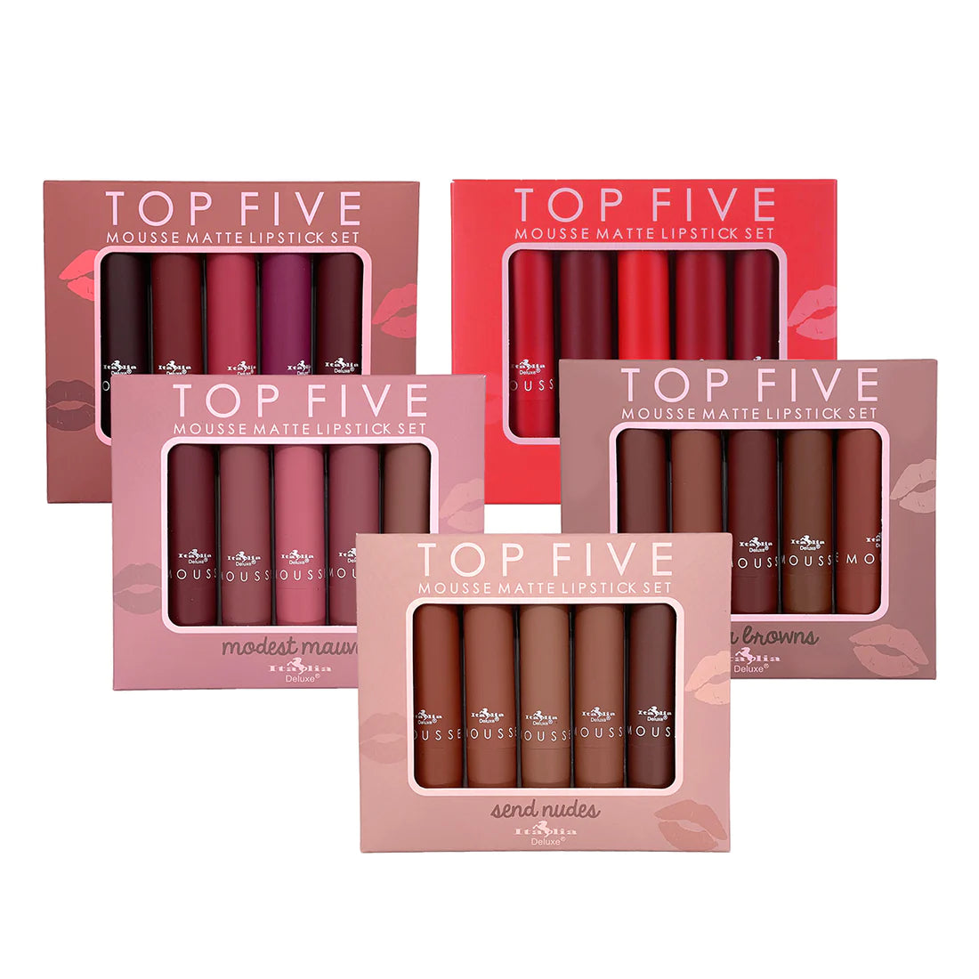 Mousse Matte Lipstick Top Five Sets Italia Deluxe