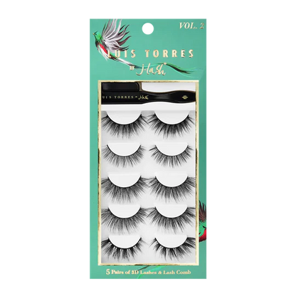 Set de 5 Pares Pestañas Luis Torres Vol. 2 JLash