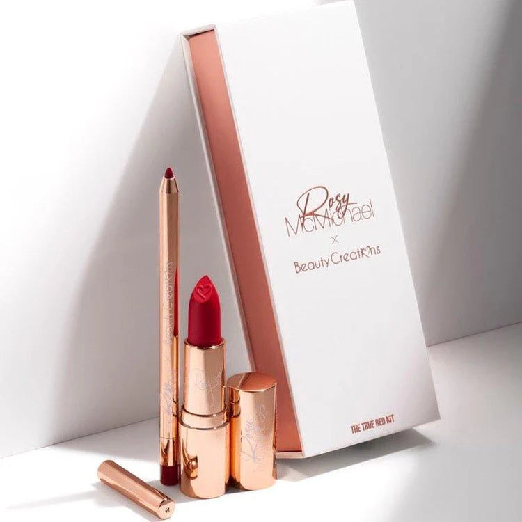 Duo de Labios True Red Rosy McMichael x Beauty Creations